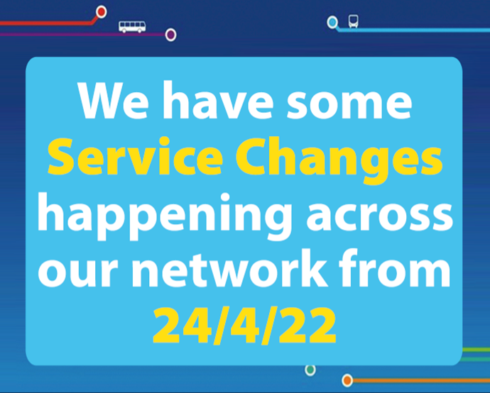 Diamond Bus service changes from Sunday 24th April 2022