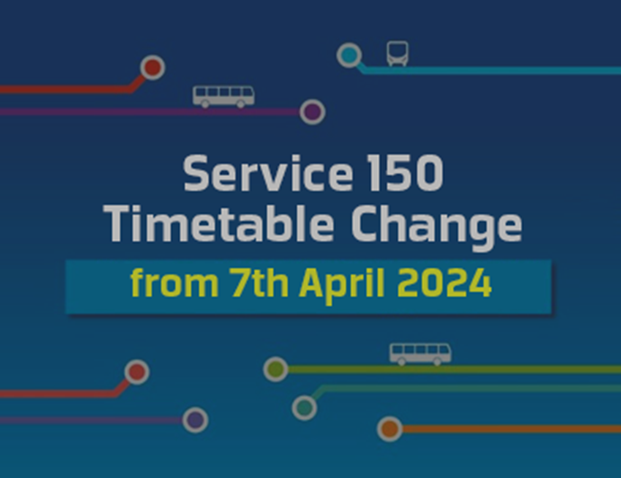 Timetable change for service 150
