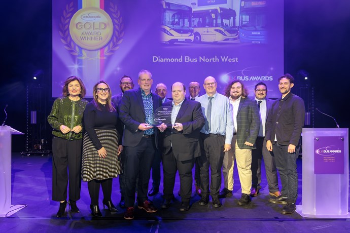 Diamond Bus named first ever ‘Top Contracted Operator’ at UK Bus Awards