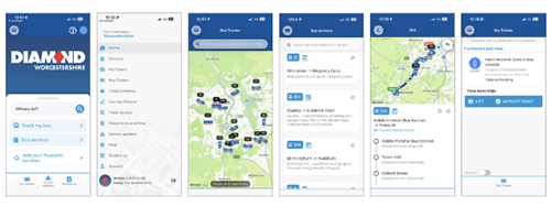 screenshots of Diamond App