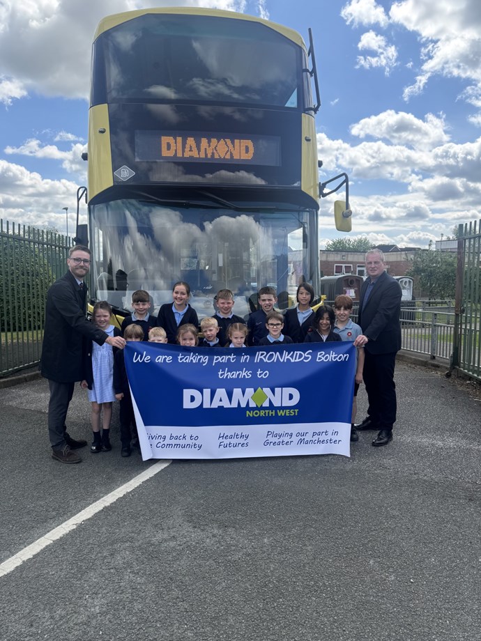 Diamond Bus North West Continues School Visits Ahead of Ironman Kids Run