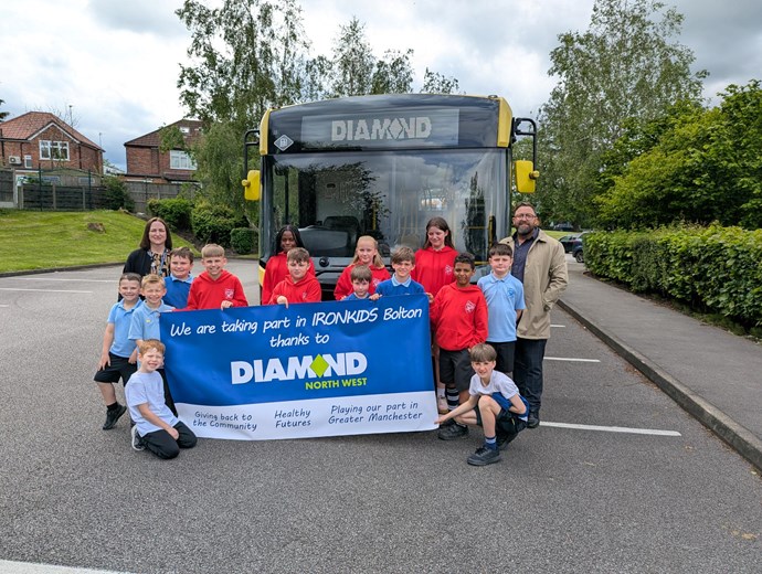 Diamond Bus NW continues visits this week to Moorside School in Swinton