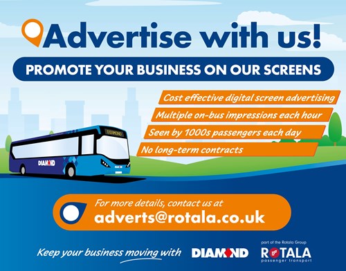 Adverting on bus