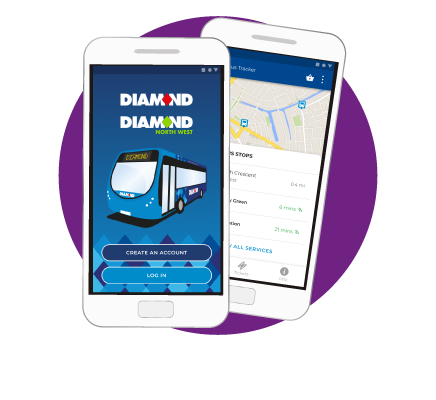 Diamond App screen on mobile phone